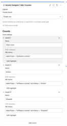 AQL Counter configuration