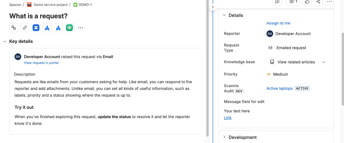 Scannix Audit custom field with live status inside a Jira issue